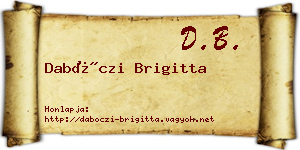 Dabóczi Brigitta névjegykártya